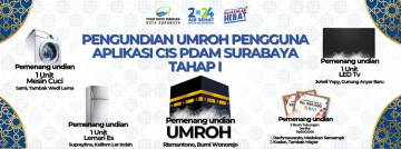 Pengumuman Pemenang Undian Umroh Pengguna Aplikasi CIS PDAM Surabaya Tahap I