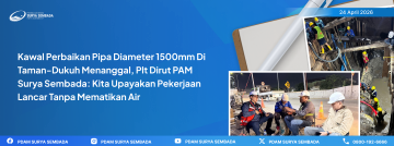 Perbaikan Pipa Diameter 1500mm Di Raya Taman