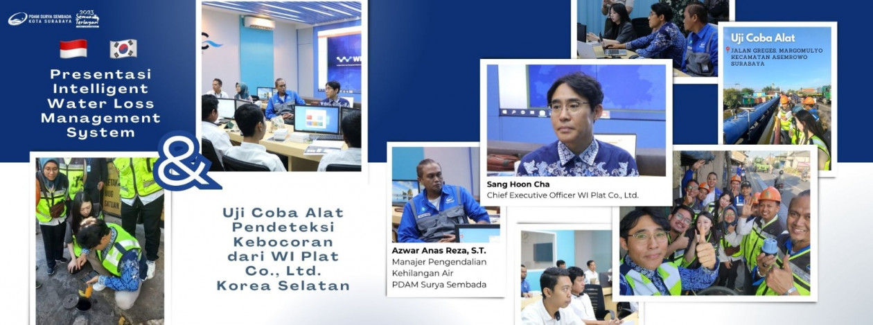 PDAM Surabaya Uji Coba Bersama Alat Pendeteksi Kehilangan Air Teknologi Korea Selatan