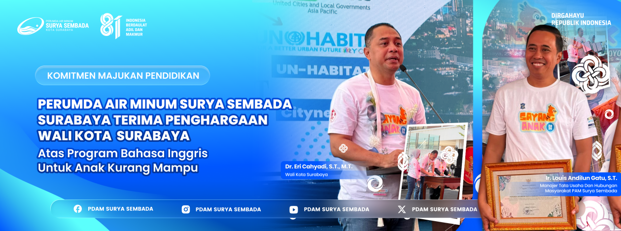 PDAM Surabaya menerima penghargaan
