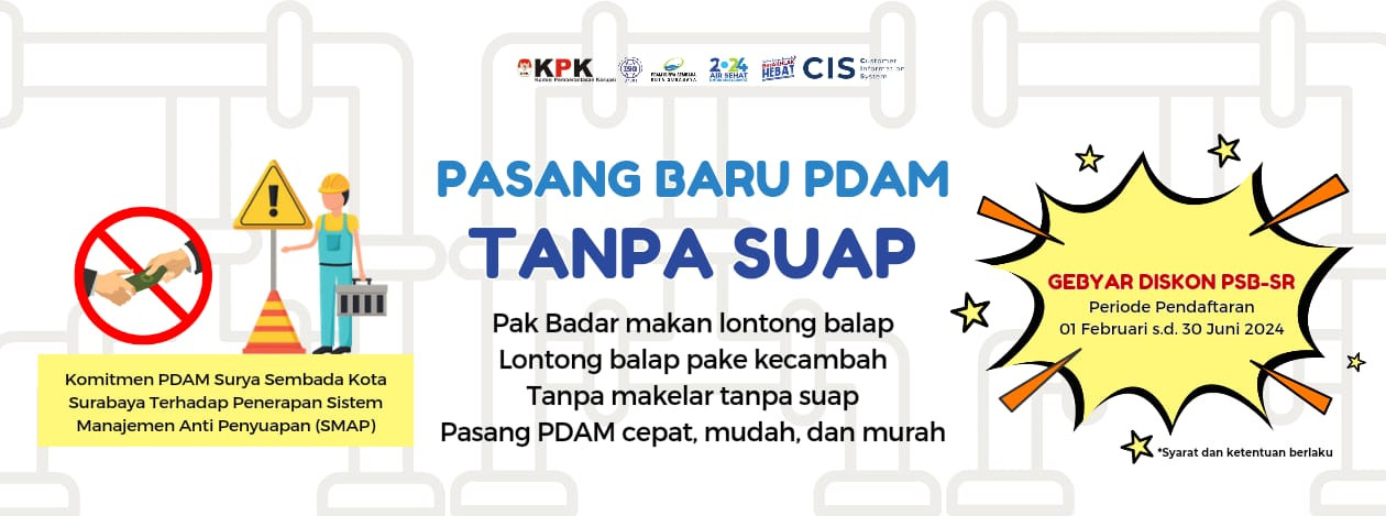 Pasang Baru PDAM Tanpa Suap